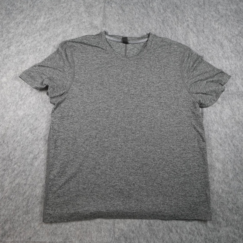 Lululemon Shirt Mens XXL Gray Heathered Short Sleeve Crew Neck Tee Tshirt
